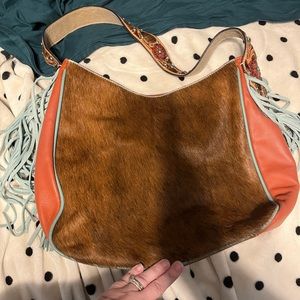 Ariat Lorelei Calf Hair Fringe Purse